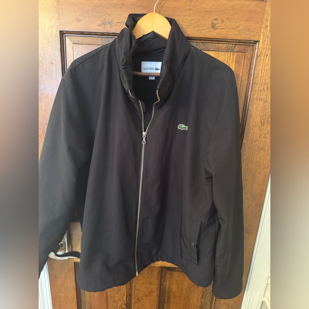 Lacoste Men's Black Windbreaker Jacket
